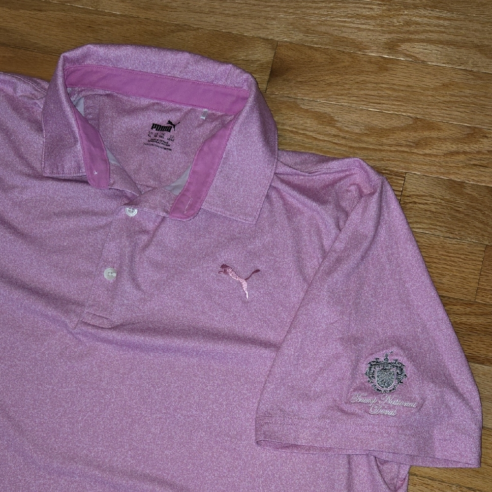 Puma Pink Polo Shirt Classic Short Sleeve